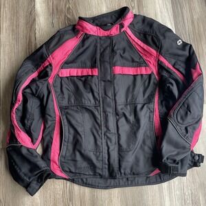 Castle‎ Streetwear Women's Heavy Padded Pink Black Motorcycle Jacket Size 14